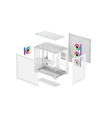 DeepCool CG530 4F WH Mid-Tower PC Case - White