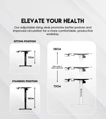 FANTECH Workstation WS311 - Electric Height Adjustable Desk - White