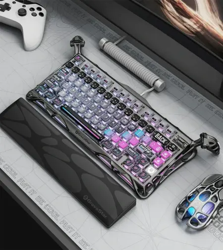 GravaStar Mercury K1 Pro - 75% Gaming Keyboard - Cyberpunk