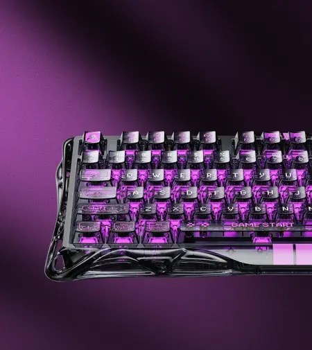 GravaStar Mercury V75 Lite - 75% Gaming Keyboard - Transparent Black